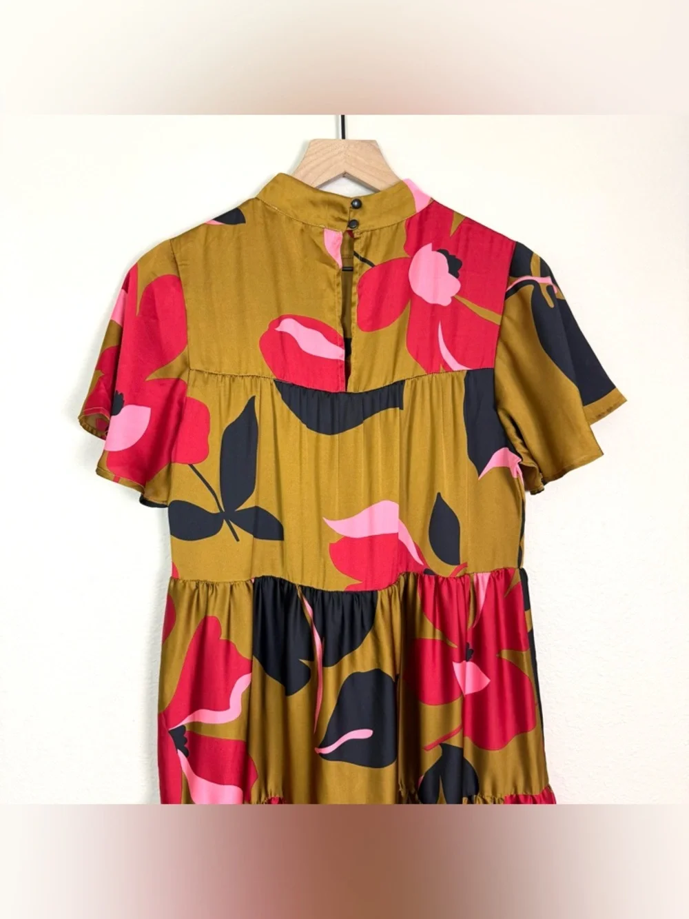 Anthropologie Corey Lynn Calter Gianna Tiered Floral Maxi Dress Small Petite - Picture 8 of 11